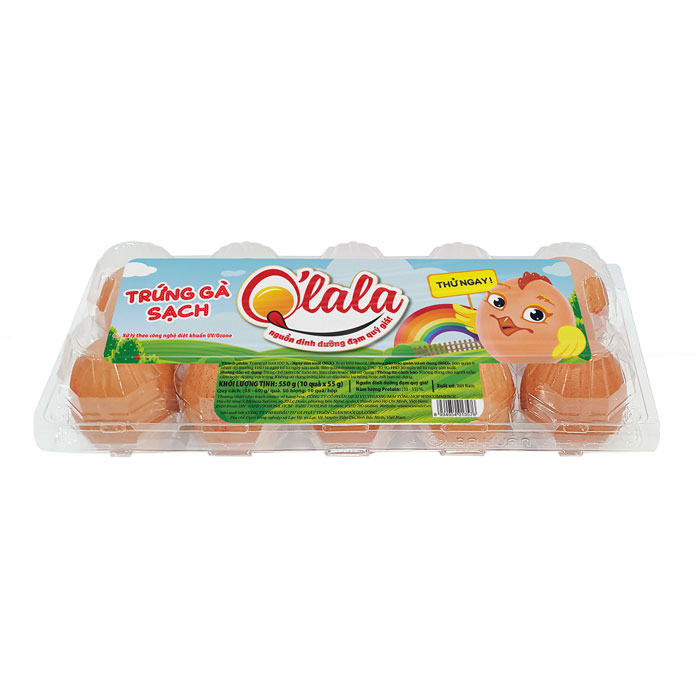 Trứng gà sạch O'LALA hộp 10 quả